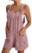 YIzdegg Salopette Donna Estate Corto Senza Maniche Con Tracolla Pantaloni A Gamba Larga Tuta Con Tasca Casual Sciolto Tuta Per Le Donne Pagliaccetto Regolabile Tuta Confortevole Playsuit, Colore: rosa