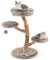 COSTWAY Wooden Cat Tree, Multi-Layer Cats Tower with Jute Scratching Posts & Top Perch, Modern Cat Activity Center for Indoor Cats Kittens (52 x 52 x 92cm, Brown)