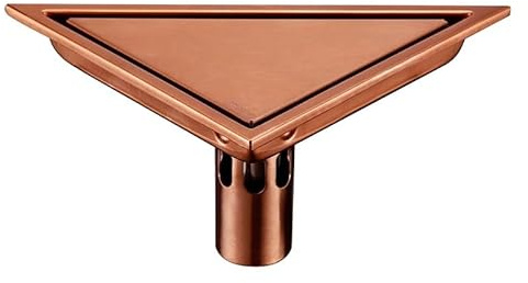 AYKNINGD Bodenablauf, Duschablauf Badezimmer versteckt Typ Waschbecken Abflüsse Dreieck Fliesen Einsetzen Bodenabfluss Edelstahl Duschablauf 232 * 117mm