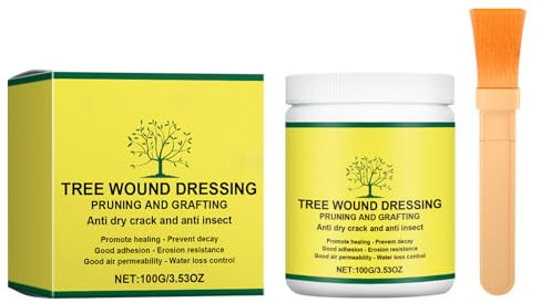 Mastic Cicatrisant Après la Taille - Réparation des Blessures d'Arbres 100 g,Cire à Greffer Protectrice Tronc pour Jardin Fruitier, Parc, Protection Hivernale et Entretien Arbres
