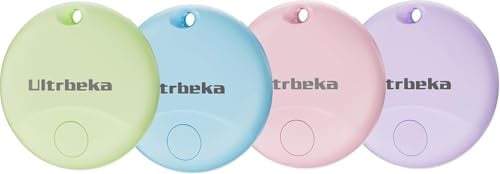 Ultrbeka Air Tracker Tag 4er Pack, Bluetooth Schlüsselfinder für Schlüssel, Koffer & Rucksack, MFi-Zertifiziert, kompat