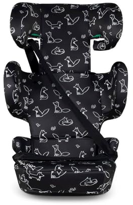 Cosatto Ninja i-Go Foldable ISOFIX Car Seat | Portable Travel Car Booster Seat | 4-12 Years | Side Impact Protection, Bag, 12 Headrest Positions, Ultra-Compact & Lightweight | Group 2/3 (Foxed)