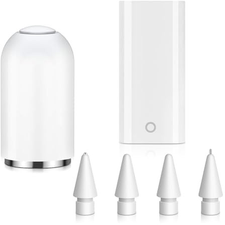 Diyuna USB-C-Adapter für Pencil 1. Generation mit Kappe (×1) und 4 Spitzen, kompatibel mit 1Pad 10./11. Generation, Laden und Bluetooth für Pencil 1 Gen