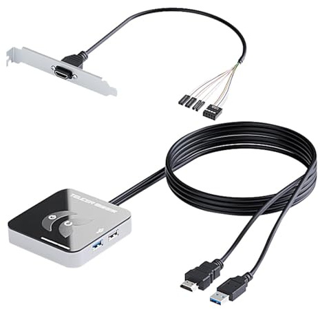 Externer PC Power Switch USB3.0 - Desktop Einschaltknopf Schwarz | 117cm USB Power Button Für Computer Home Büro Hotel | Einfaches Einschalten 210g PVC 8x8cm Langer Kabel Mod