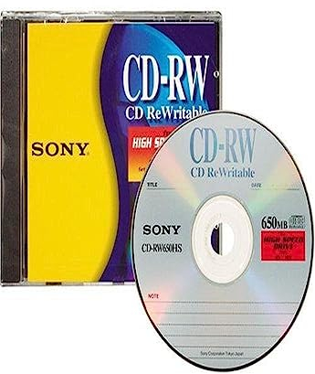 Sony CDRW650HS/V Standard 120 mm CD-RW Media – 650 MB 1 – CD-RW (CD-RW, 650 MB, 1 ÷ 80 min, 1,2 mm, CDRom/CDRW)