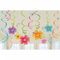 Dekospiralen 12 Hawaii Deko Spiralen Hibiskus Partydeko Sommer Hängedeko Dekoration Spirale Partyartikel Spiralhänger Mottoparty Karibik Motto Party Accessoires Partydekoration Hängedekoration