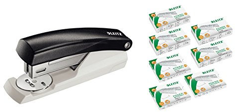 Leitz NeXXt Series Kleines Büroheftgerät, 25 Blatt (Büroheftgerät klein | mit 7.000 Klammern, schwarz)