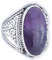 Ring 925 Silber Damen Amethyst Edelstein lila ausgefallen verspielt (MRG-083-01-(62))