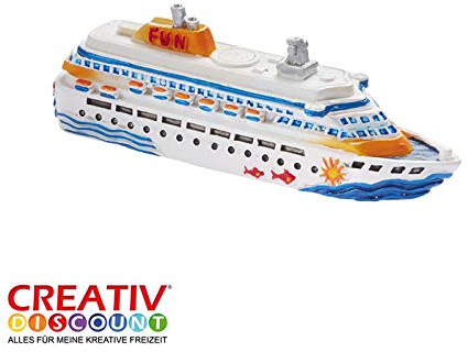 CREATIV DISCOUNT® NEU Miniatur- Kreuzfahrtschiff, Länge 7cm