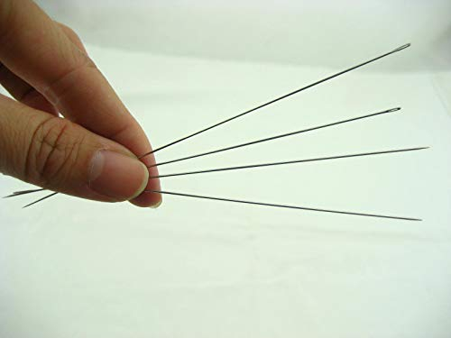 Agujas de costura para bisutería, 10 unidades, 12 cm, 0,6 mm, extra largas