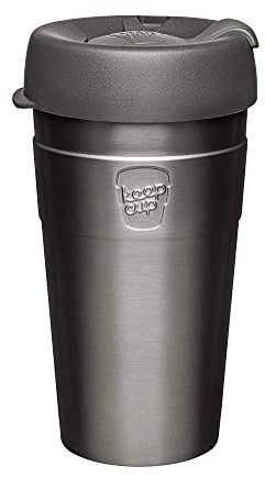 KeepCup Thermal - Vacuum Insulated Stainless Steel, Reusable Coffee Cup with Splashproof Sipper Lid - 16oz/454ml - Nitro