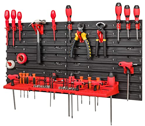 PAFEN Lagersystem 772x390mm Stapelboxen Wandregal Schüttenregal 16 Halterungen Werkzeug