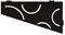 Tablette d'angle mural SHELF-S3 CURVE Noir graphite mat