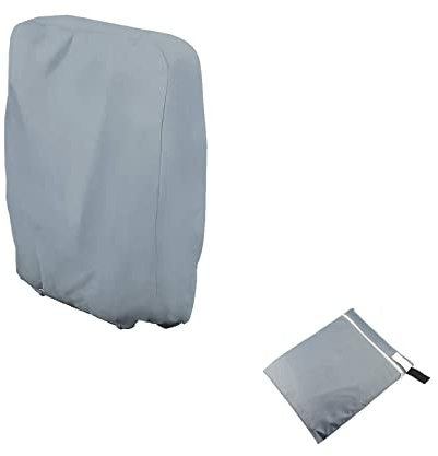DIPOLA Schutzhülle für Klappstuhl Liegestuhl Sonnenliege Deckchair Abdeckung Wasserdicht Anti-UV Gartenmöbel Schutz vor Wettereinflüssen und Beschädigungen 210D Oxford 110cmX71cm (Gray)