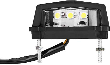 EVGATSAUTO Motorcycle License Plate Light, Motorcycle LED License Plate Light, 12V Universal LED Rear Tail Lamp Fit for Most of Motorcycles White Moto License Plate number Light led
