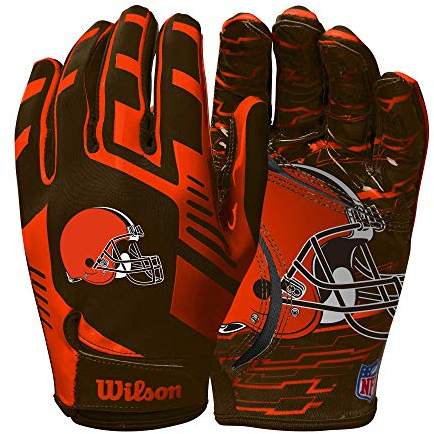 WILSON NFL Stretch Fit Fußballhandschuhe – Erwachsene, Cleveland Browns