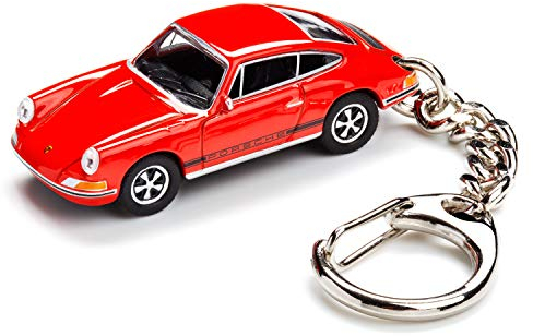 corpus delicti Schlüsselanhänger kompatibel mit Porsche 911 S blutorange Modellauto für alle Auto- und Oldtimerfans (20.9-41)
