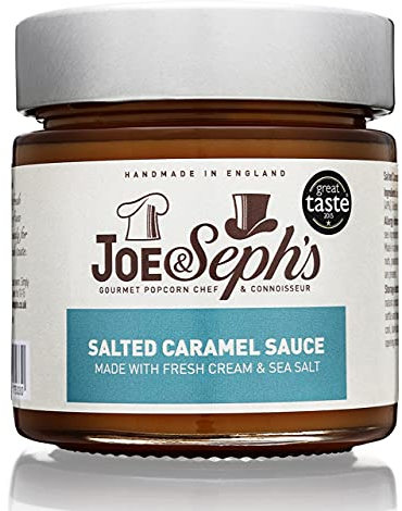 Joe & Seph's Salted Caramel Dessert Sauce (1x230g) Caramel Drizzle, Ice Cream Sauce, Caramel Sauce for Coffee, Vegetarian, Home Baking, Cakes