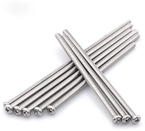 10x 304 Edelstahl Langer Rundkopf Kreuzschlitz Schrauben Extra Lange Extra Lange Schrauben (M5*140)