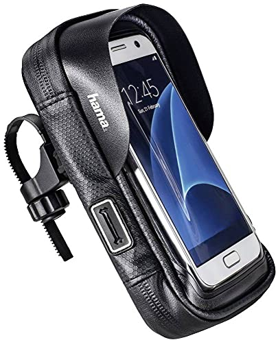 Hama 210574 Multi Haltetasche Fahrrad Passend Fuer (Handy): Universal Breite (max.): 80mm, Schwarz