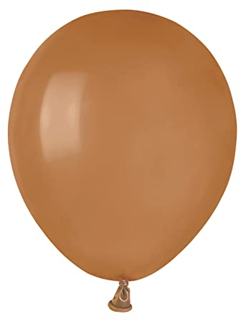Busta 100 palloncini in lattice naturale Premium Quality A50 (Ø 13cm / 5), marrone moka