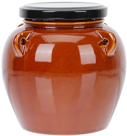 Yardwe Kimchi Jar Ceramic Cornichons de Fermentation Pochette Pickled Pickles Pickles Couleur de Chou Étanchéité Réservoir Céramique Conteneur de Conteneur pour La Cuisine S