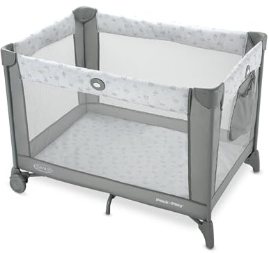 Graco Pack ’n Play Portable Playard, Compact Fold, Mesh Storage Pouch, Lightweight Playpen, Reign