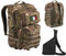 di Miltec Zaino Tattico Vegetato 42L Militare Impermeabile 600D Outdoor con Schienale Traspirante, Tasche MOLLE, Incluso Sacco a Pelo Termico d’Emergenza e Toppa Italia, Escursioni Trekking Campeggio