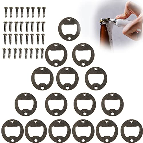 Basetousual Décapsuleur Avec Vis, Insert D'Ouvre-Bouteille, Ouvre-bouteille de Bricolage, Tire-bouchon 16 Pièces Avec Vis 32 Pièces pour Repas-Partage de Bar de Restaurant