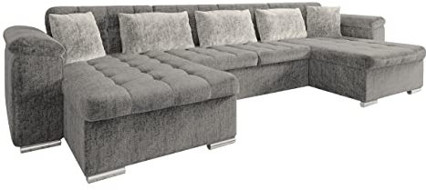 Mirjan24 Ecksofa Wicenza Premium, Eckcouch Couch mit Schlaffunktion und Bettfunktion Wohnlandschaft U-Form, Farbauswahl, Big Polstersofa (MIU 2058 + MIU 2058 + MIU 2059)