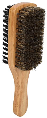 Doppelseitige Bartbürste, Imitationsborstenbürste mit Gummiholzgriff, Beseitigt Bartjucken, Macht das Haar Weicher, Fördert Stärkeres, Schnelleres Wachstum für Männer