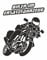 carstyling XXL Aufkleber Biker im Ersatzfahrzeug 115 x 145 mm