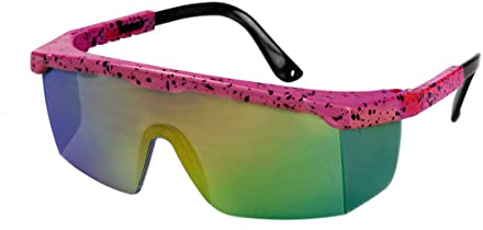 WILBERS & WILBERS 20138-80er Jahre Brille mit Spiegelglas, Skibrille, Partybrille für Karneval, Rose