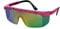 WILBERS & WILBERS 20138-80er Jahre Brille mit Spiegelglas, Skibrille, Partybrille für Karneval, Rose