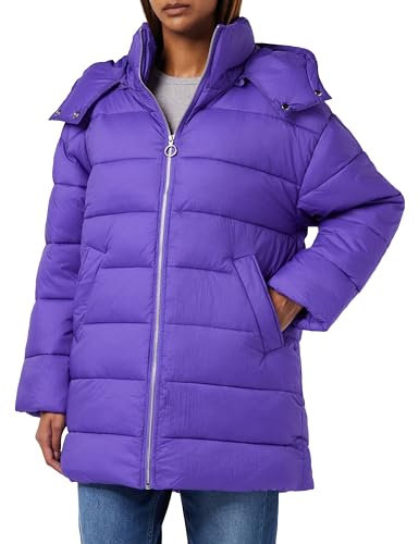 United Colors of Benetton Giaccone 2SYWDN03B Piumino Lungo, Viola 30F, XS Donna