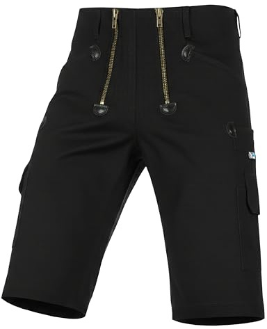 TMG | Dachdecker Shorts für Männer, viel Stauraum, Zunfthose ohne Schlag, Kurze Arbeitshose, Schwarze Cargo | Gr. 52