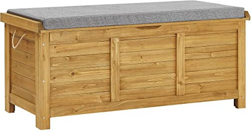 Coffre de Jardin Gana en Bois - 125 x 60 x 54 cm - Marron