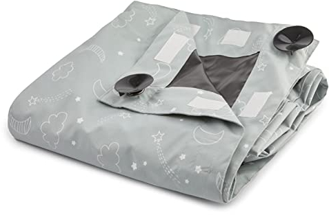 Snooze PortaBlind, Portable Kids Baby Blackout Curtain Blind in Grey (100 x 130 x 0.5 cm)