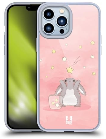 Head Case Designs Rosa Coniglietti Acchiappastelle Custodia Cover in Morbido Gel Compatibile con Apple iPhone 13 PRO Max