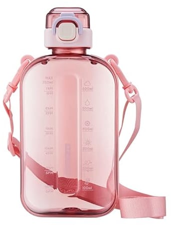 Sports Water Bottle 750ml, Leakproof Drinks Bottle, Gym Water Bottle, Waterbottle with Healthy Material for Travel Picnic Camping Hiking(Pink)