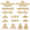 nbeads 16 Stück 8 Stile Stickerei Spitze BLUMENNnn Patches, Aufnähen Aufnäher Ethno-Stil Goldene BLUMENNnnspitze Applikationen für Brautkleid Dekoration Reparatur Kleidung Rucksäcke Jeans