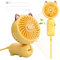 Pagezol Handheld Fan, Mini USB Fans, Rechargeable Battery Portable Fan with 3 Speed, Small Hand Held Personal Fans Foldable Desk Fans for Girls Women Kids Outdoor Travel Office Home Camping (Yellow)