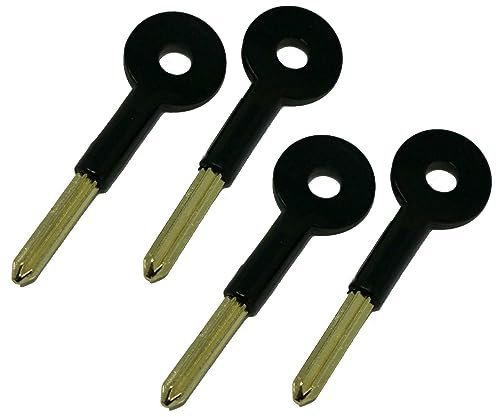 fiXte Universal Brass Bolt Key Security Rack Door Star Key Lock for Doors and Windows 80mm Key Length 30mm (Pack of 4)