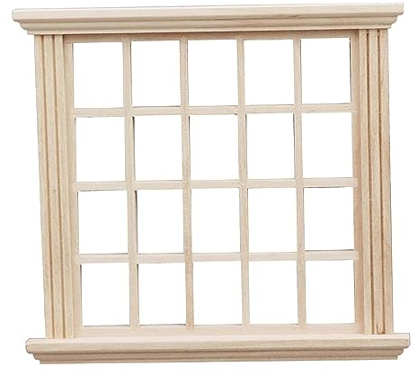 Perfeclan Puppenhaus :12 Maßstab, Miniatur Fenster für kreative Dekorationen, Puppenzubehör