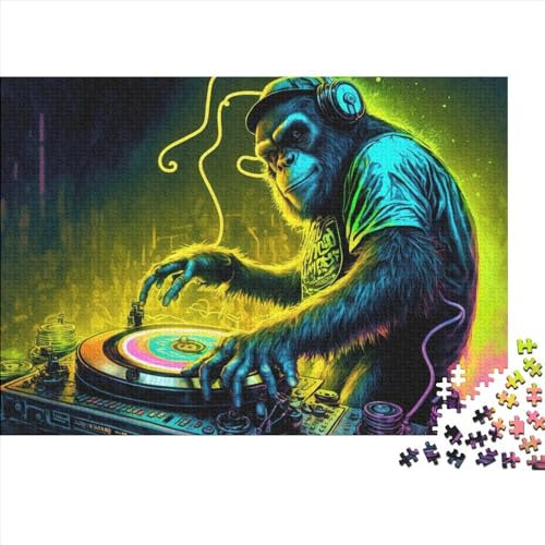 Jigsaw Puzzle For Kids Music Gorilla 1000 Piece Jigsaw Puzzles for Adults Wooden Jigsaw Puzzles for Adults & Children Stress Reliever 1000pcs (75x50cm)