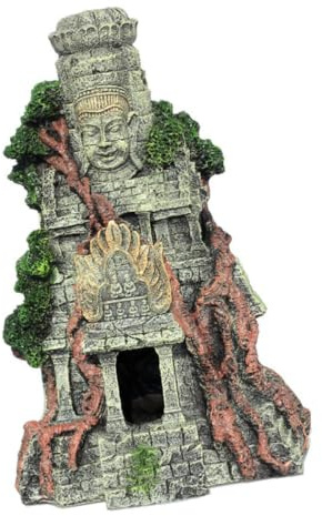 Housoutil 1stück Resin Buddha Statue Für Aquarium Dekoration wasserdichte Fisch Tank Landschaftsfigur Zen Tempel Ornament Für Aquarien Buddhistische Statue Für Unterwasserwelt