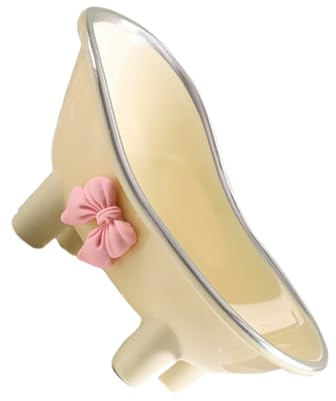 BUGUUYO Seifenschale Mit Bow-Design Aus Abs Kunststoff 5.5X3X2.9 Leichte Seifenbox Für Badezimmer Und Küchentheke Wasserabweisend Und Einfach Zu Reinigen