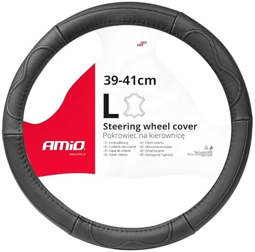 AMiO 03552 Lenkradbezug Lenkradhülle 39-41cm Leder