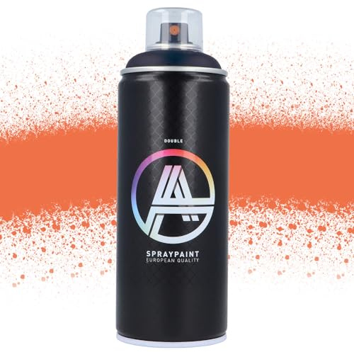 Double A Spraypaint Sprühdose 400ml Sprühfarbe Acryllack Sprühlack matt hochdeckend DIY Kunststoff Metall Möbel Deko (DA-364 Dosen Späti Orange)