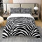Loussiesd Zebra Strip 100% Baumwolle Bettwäsche Set 135x200cm Geometric Strip Lines Bettbezug Set Baumwolle Wild Tiere Bettbezug Set Modern Abstracr Art Bettwäsche Set Schwarz Weiß Bettwäsche-Set
